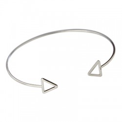 Pulsera de Metal Latón Ajustable con Triangulos 61mm