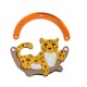 Colgante de Metacrilato Leopardo 45x23mm + 45x30mm (Set 2 Piezas)