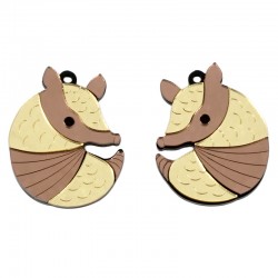 Colgante de Metacrilato Armadillo 28x38mm (Set 2 Piezas)