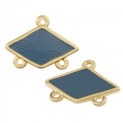 Conector de Metal Zamak Rombo con Esmalte 22x13mm
