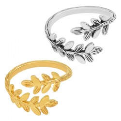 Anillo de Metal Latón con Ramas  Ajustable 20mm