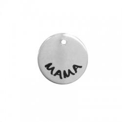 Colgante de Metal Latón "MAMA" 12mm