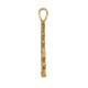 Colgante de Metal Latón LUCKY con Circonitas 33X10mm