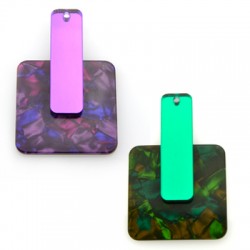 Colgante de Metacrilato Cuadrado 39x60mm