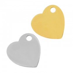 Stainless Steel 304 Charm Heart 10mm