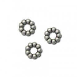 Entrepieza de Metal Zamak Rondel Flor 11x3.2mm(Ø 4.1mm)