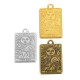 Colgante de Metal Zamak Rectangular Tarot ''THE SUN'' 15x24mm