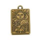 Colgante de Metal Zamak Rectangular Tarot ''THE SUN'' 15x24mm