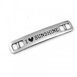 Conector de Metal Zamak Chapa “SUNSHINE” 36x7mm (Ø3.1x2.3mm)
