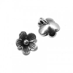 Entrepieza de Metal Zamak Flor 9mm (Ø1.6mm)