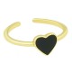 Anillo de Metal Laton Ajustable con Corazon Esmaltado 21mm