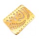 Conector de Metal Latón Rectangular con Flores 39x28mm (Ø1.2mm)