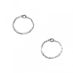 Colgante de Metal Zamak Irregular 22mm (Ø 1.8mm)