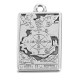 Colgante de Metal Zamak Rectangular Tarot Brujula 15x24mm