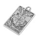 Colgante de Metal Zamak Rectangular Tarot Brujula 15x24mm