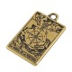 Colgante de Metal Zamak Rectangular Tarot Brujula 15x24mm