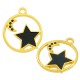 Colgante de Metal Zamak Redondo Luna Estrella Esmaltado 20mm