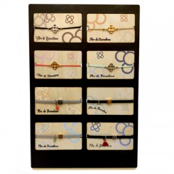 Expositor de Madera y Metacrilato con 8 Bases con Pulseras