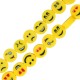 Entrepieza de Arcilla Polimerica Caras de Smiley 10mm (40pcs/tira)