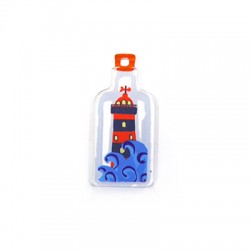 Colgante de Metacrilato Botella Merina con Faro 18x40mm