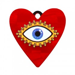 Colgante de Metacrilato Corazón con Ojo 30mm