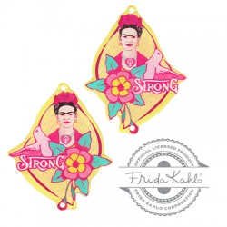 Pendientes de Metacrilato con Frida Kahlo ''STRONG'' 50x41mm