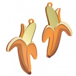 Colgante de Metacrilato Bananas 31x50mm (Set)