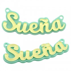 Colgante de Metacrilato Palabra ´´Sueña´´ 63x25mm