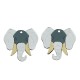 Colgante de Metacrilato Elefante 42x40mm (Set 2 Piezas)