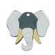 Colgante de Metacrilato Elefante 42x40mm (Set 2 Piezas)