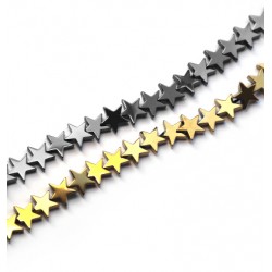 Entrepieza de Hematite Estrella 10mm (~40cm/tira)