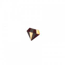 Diamante de madera pintada 17x15mm