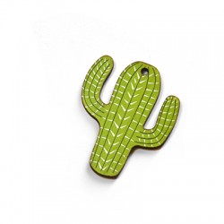 Colgante de Madera Cactus 32x40mm