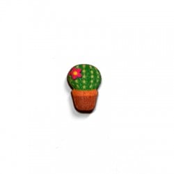 Pendiente de Madera Cactus 11x15mm