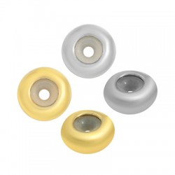 Cierre Acero Inoxidable 304 Rondel con Caucho 9x4.5mm (Ø2mm)