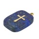 Colgante de Piedra Semipreciosa con Cruz de Acero Inoxidable 13x21mm