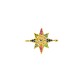 Colgante de Metal Laton Estrella con Circonitas 18x19mm