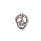 Colgante de Metal Zamak Calavera Plana 17x21mm