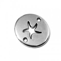 Conector de Metal Zamak Redondo con Estrella de Mar 20mm (Ø2mm)
