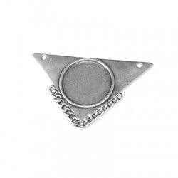 Colgante de Metal Zamak Triangulo con Anillas 54x32mm (Ø1.8mm)