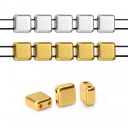 Entrepieza de Metal Zamak Cuadrada 6/2,5mm (Ø1mm)