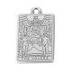 Colgante de Metal Zamak Rectangular Tarot ''THE LOVERS'' 15x24mm