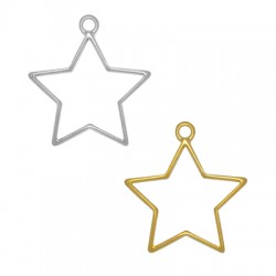 Colgante de Metal Zamak Estrella 31x29mm