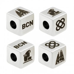Cubo de Metal Latón Motivos de Barcelona 10mm (Ø5.2mm)