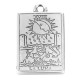 Colgante de Metal Zamak Rectangular Tarot ''LUNA'' 15x24mm