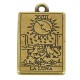 Colgante de Metal Zamak Rectangular Tarot ''LUNA'' 15x24mm