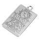 Colgante de Metal Zamak Rectangular Tarot ''LUNA'' 15x24mm