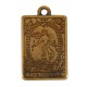 Colgante de Metal Zamak Rectangular Tarot ''THE WORLD'' 15x24mm