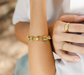 BRACELET W/ CERAMIC TUBES