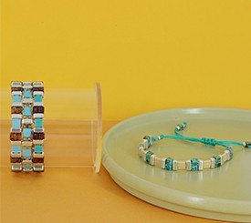 BRACELETS W/ MIYUKI SQUARE